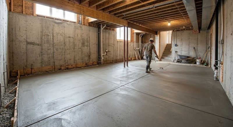 Basement Slab Installation in Lancaster, PA